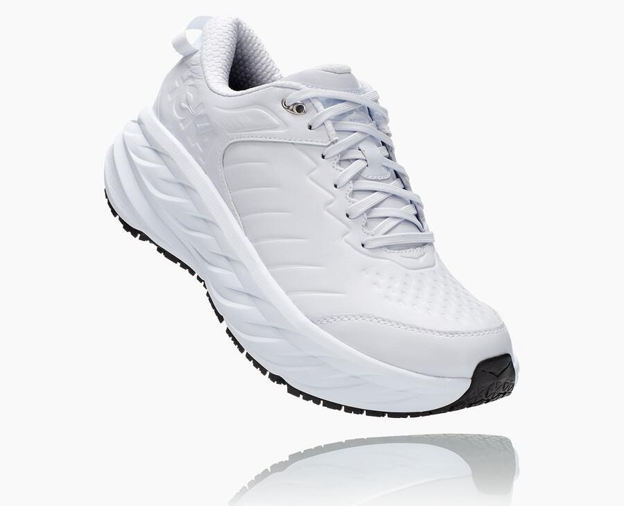 Running Shoes Mens - Hoka One One Bondi Sr - White - LIHGDMB-40